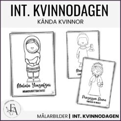 Internationella kvinnodagen: Målarbilder / Färgläggningsbilder