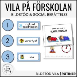 Social berättelse & bildstöd - Vila på förskolan