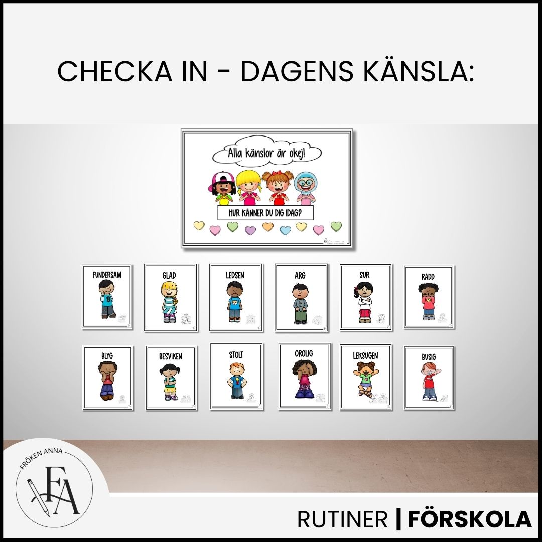 TEMA KÄNSLOR – Känslokort & Känslokarta med TAKK