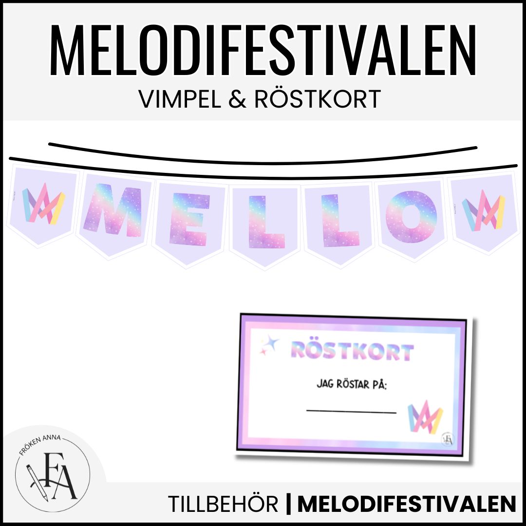 Melodifestivalen | Vimpel & Röstkort