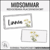 Placeringskort till midsommar