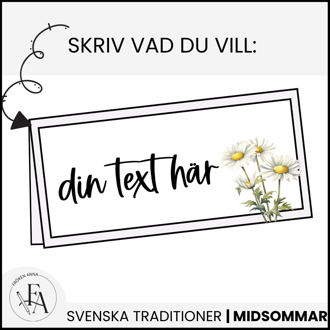 Placeringskort till midsommar