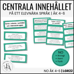 Centrala innehållet åk 4-6 på ett elevnära språk: NO