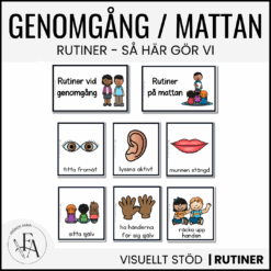 Rutiner på mattan och genomgång: Bildstöd