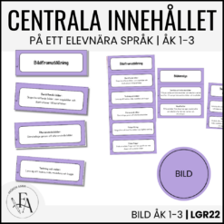 Centrala innehållet åk 1-3 på ett elevnära språk: bild