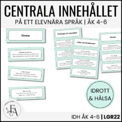 Centrala innehållet åk 4-6 på ett elevnära språk: idrott och hälsa