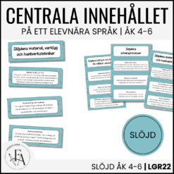 Centrala innehållet åk 4-6 på ett elevnära språk: slöjd