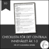 CHECKLISTA över det Centrala innehållet åk 1-3 på ett elevnära språk: SO