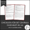 CHECKLISTA över det Centrala innehållet åk 4-6 på ett elevnära språk: musik