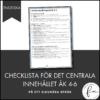 CHECKLISTA över det Centrala innehållet åk 4-6 på ett elevnära språk: engelska