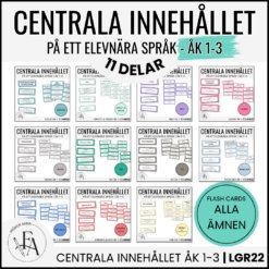 PAKET: Centrala innehållet åk 1-3 på ett elevnära språk: ALLA ÄMNEN