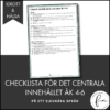 CHECKLISTA över det Centrala innehållet åk 4-6 på ett elevnära språk: idrott och hälsa