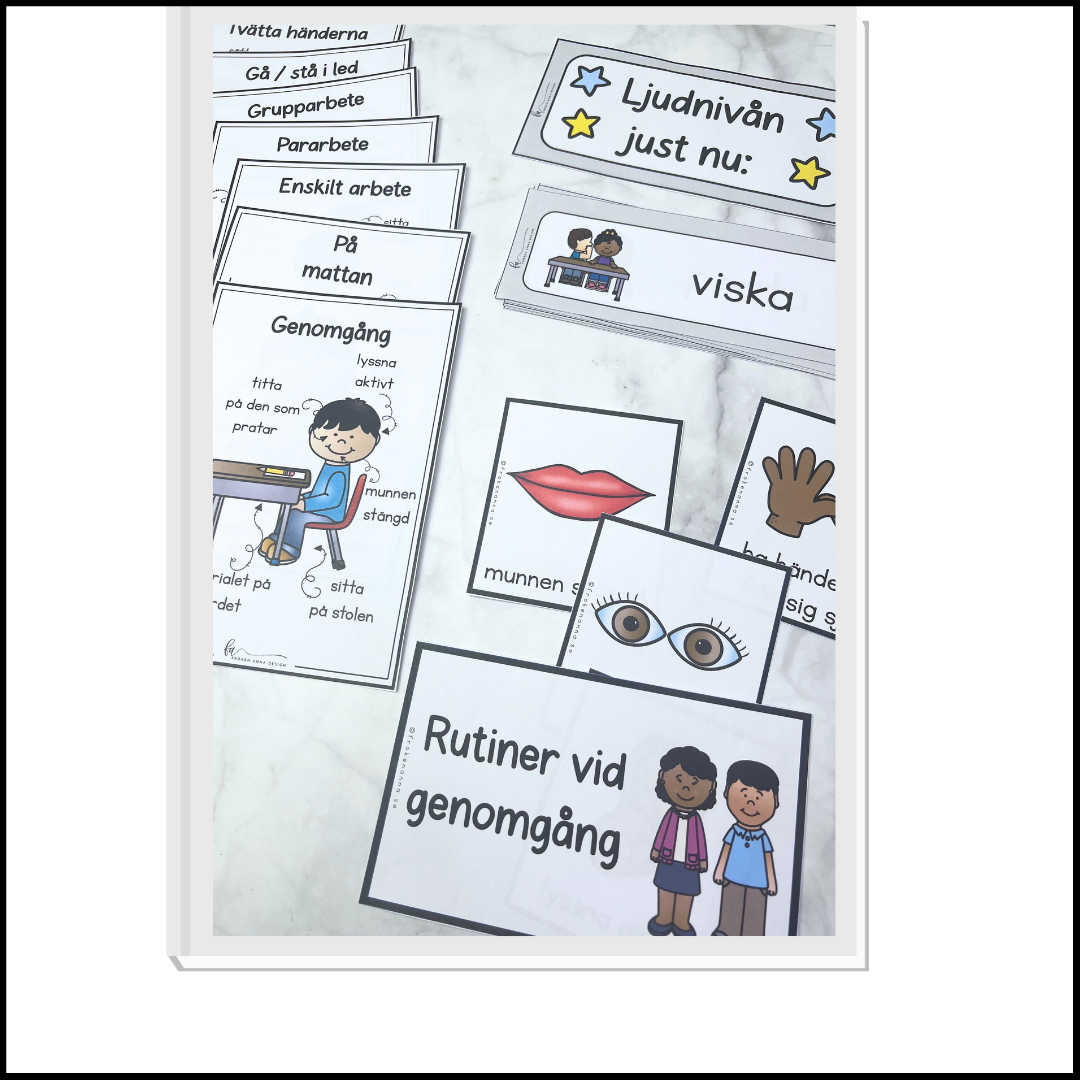 PAKET: Visuellt stöd för skolans & förskolans rutiner och struktur