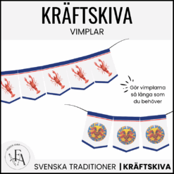 Vimplar till kräftskivan: Kräftor, månar & text
