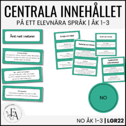 Centrala innehållet åk 1-3 på ett elevnära språk: NO