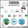 Fordon: Sorteringskort / Memory
