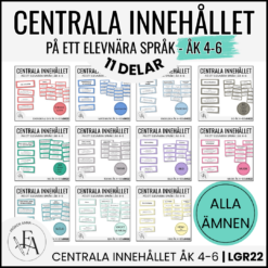 PAKET: Centrala innehållet åk 4-6 på ett elevnära språk: ALLA ÄMNEN