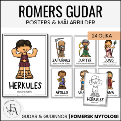 Romerska gudar - Posters / Flashcards / Målarbilder