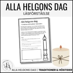 Allhelgonadagen | Alla helgons dag | Arbetsblad