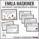 Enkla maskiner: Faktakort (läsförståelse och frågor)