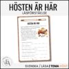 Läsförståelse – Hösten