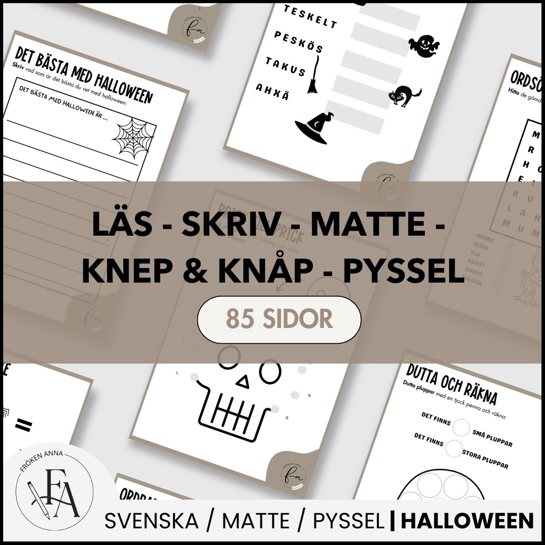 STORA Halloweenhäftet | Aktivitetsbook Hallowen (85 SIDOR)