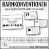 Barnkonventionen – Kort med barnens rättigheter på enkelt språk