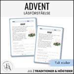 Läsförståelse Advent (två nivåer)