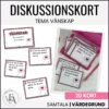Värdegrundskort / Diskussionskort – tema vänskap