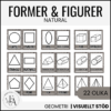 Posters - Geometriska former och figurer 2D & 3D (tema natural)