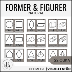 Posters - Geometriska former och figurer 2D & 3D (tema natural)