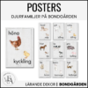 Posters djurfamiljer / djur på bondgården