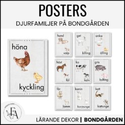 Posters djurfamiljer / djur på bondgården