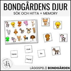 Bondgårdens djur - Memory och Sök & Hitta
