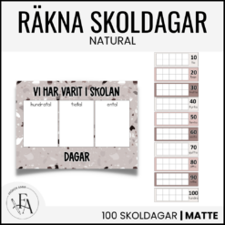 Räkna 100 / 200 / 300 skoldagar (Tema natural)