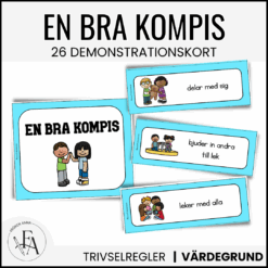 Vad är en bra kompis? 26 demonstrationskort med kompisregler