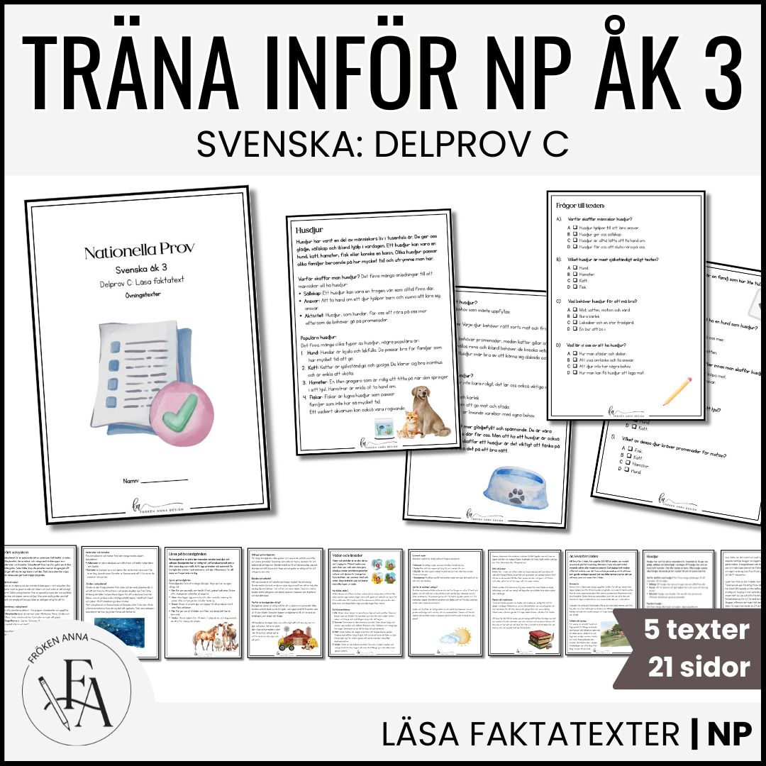 PAKET: Läsa & Skriva faktatext (NP Svenska åk 3)
