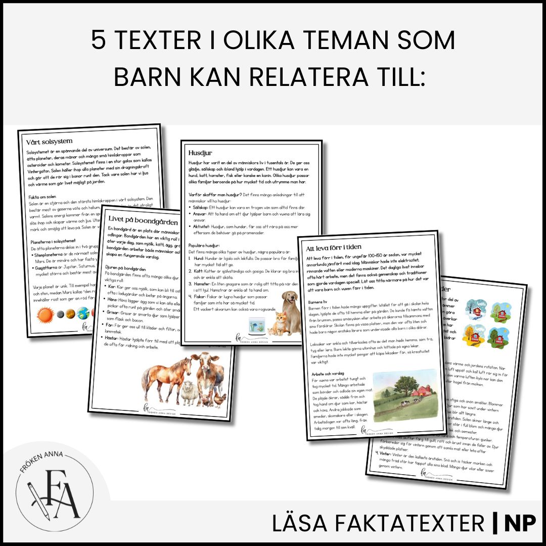 PAKET: Läsa & Skriva faktatext (NP Svenska åk 3)