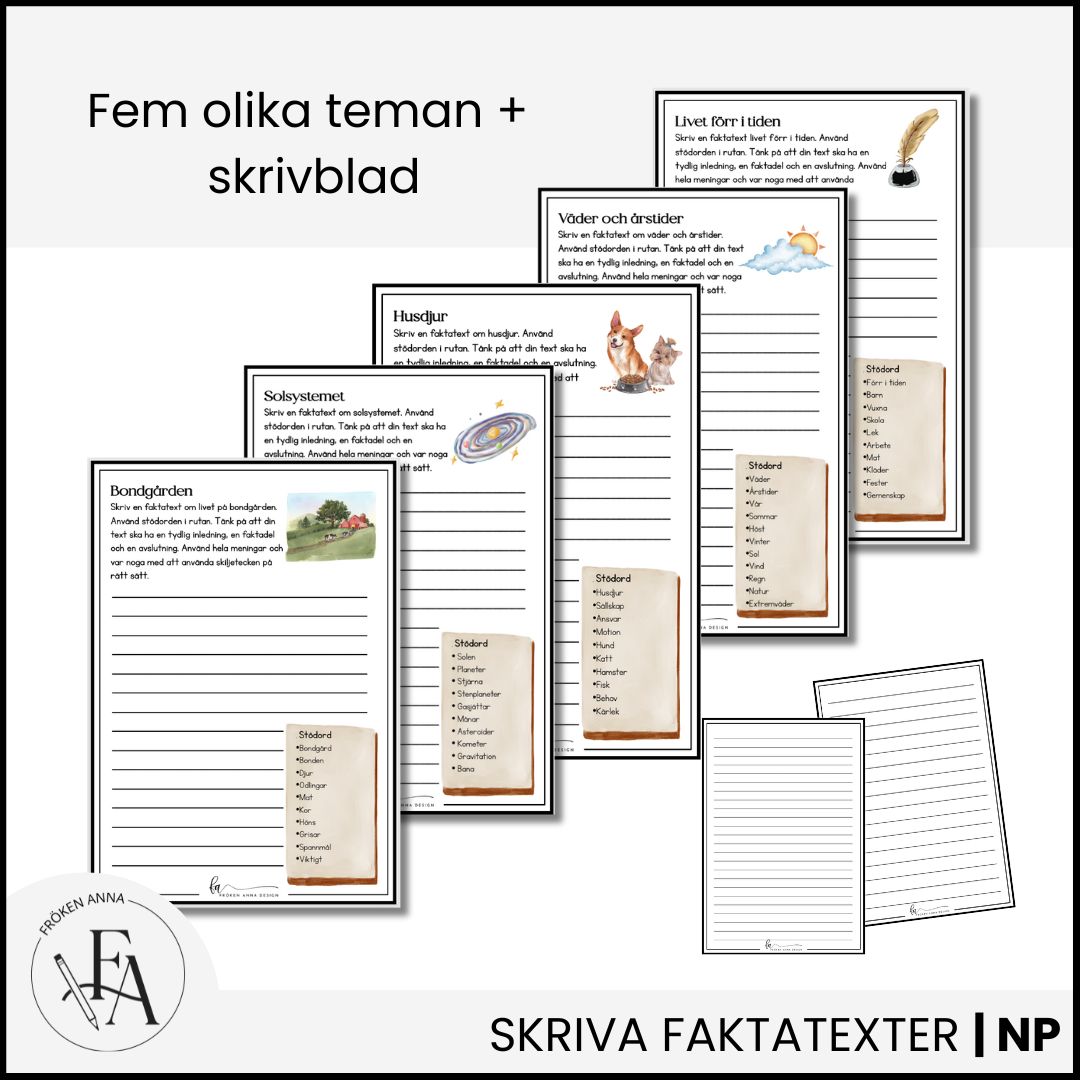 PAKET: Läsa & Skriva faktatext (NP Svenska åk 3)