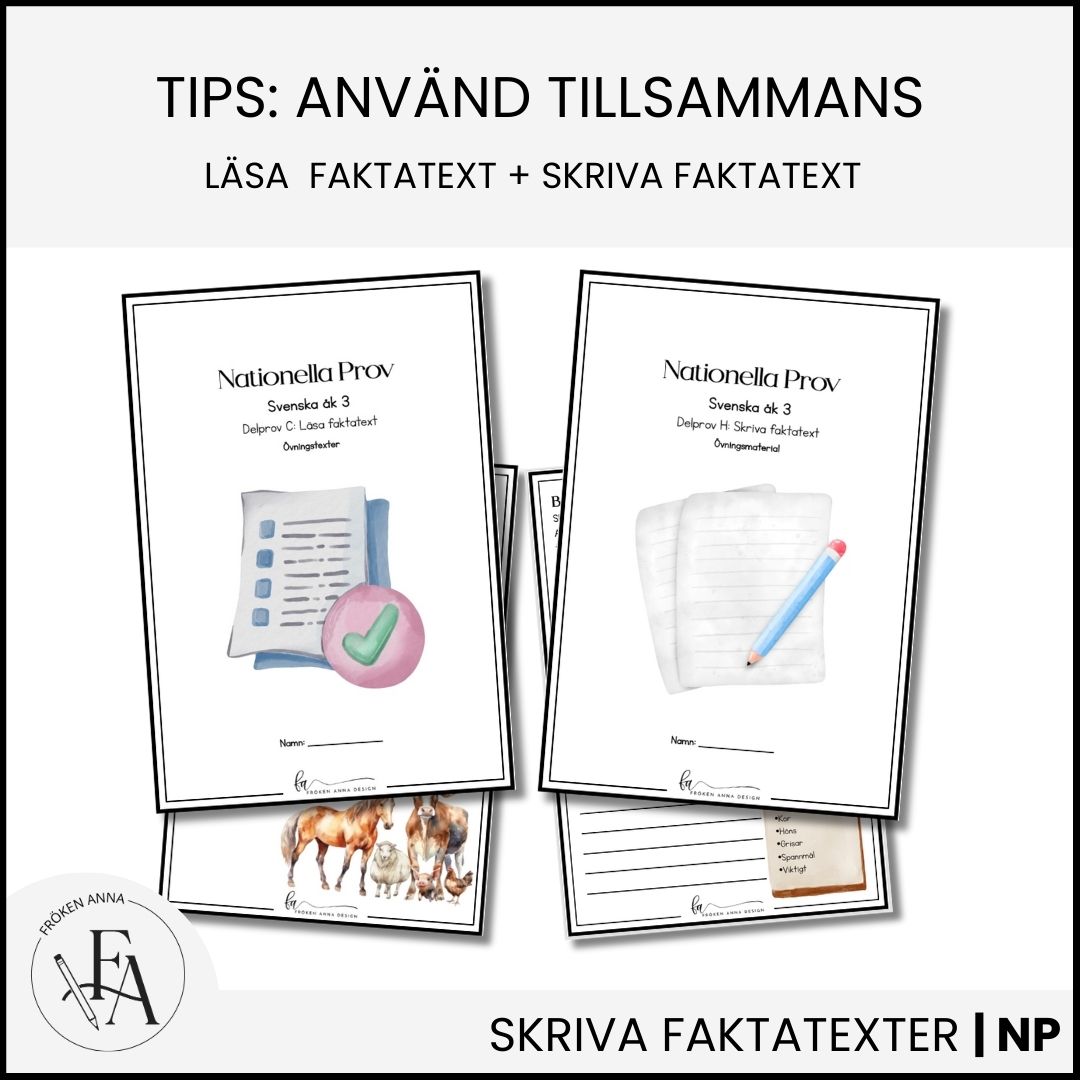PAKET: Läsa & Skriva faktatext (NP Svenska åk 3)