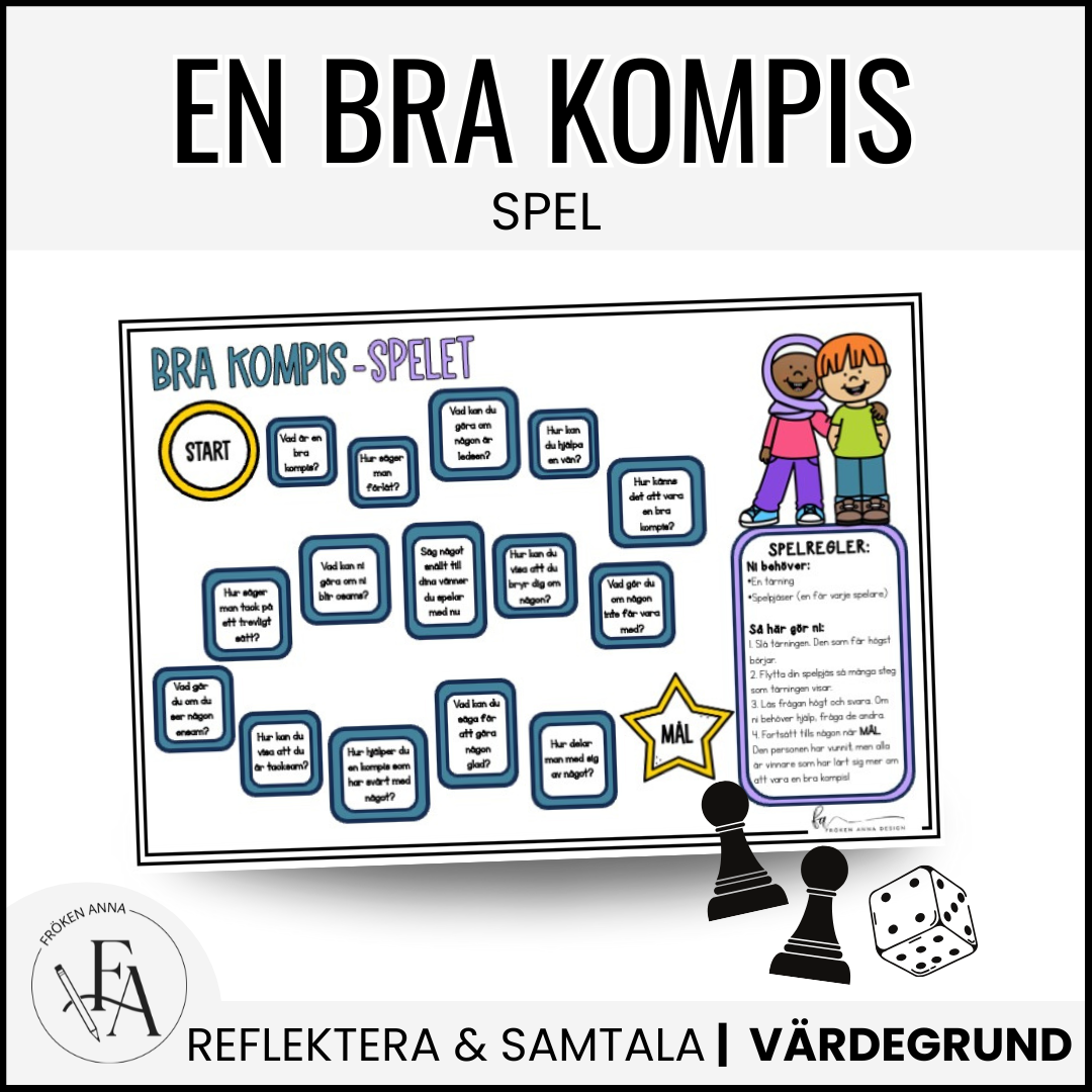 Bra Kompis Spelet – reflektera över vad det innebär att vara en bra vän