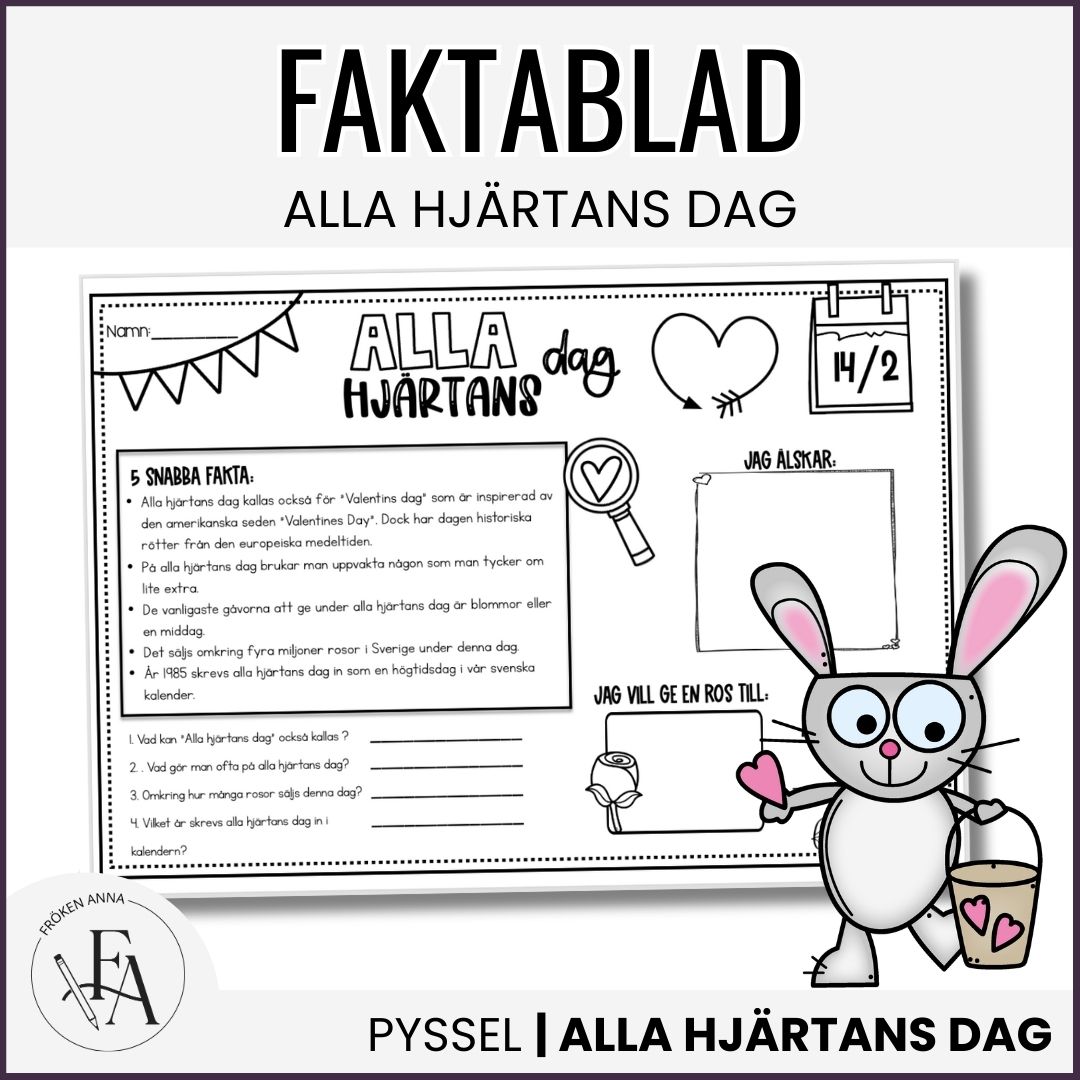 Faktablad: Alla hjärtans dag