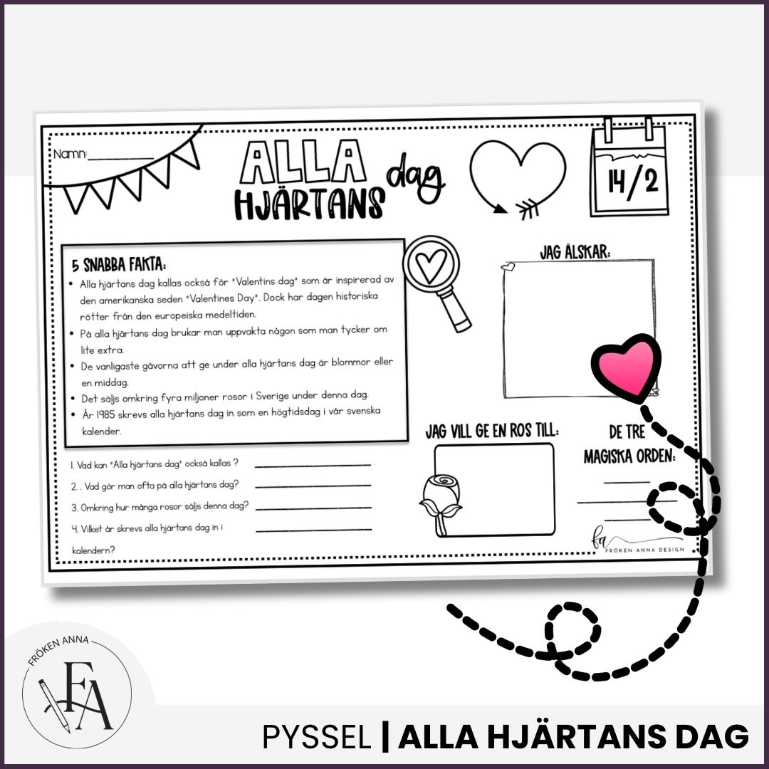 Faktablad: Alla hjärtans dag