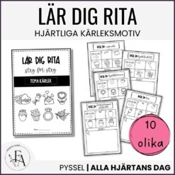 Lär dig rita steg för steg - tema kärlek / alla hjärtans dag