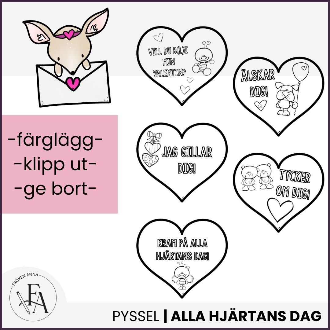 Hjärtliga hjärtkort till alla hjärtans dag