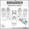 Hjärtliga bokmärken med pepp