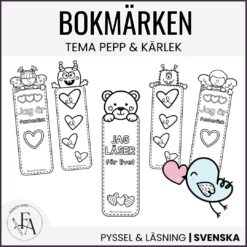 Hjärtliga bokmärken med pepp