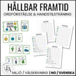 Skriv och lär: Hållbar framtid (Ordkunskap, välskrivning, memory)