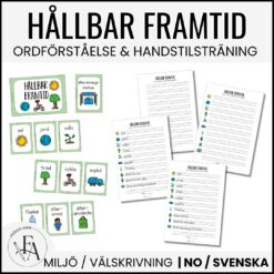 Skriv och lär: Hållbar framtid (Ordkunskap, välskrivning, memory)