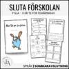 Sluta förskolan – fylla-i-häfte för femåringar